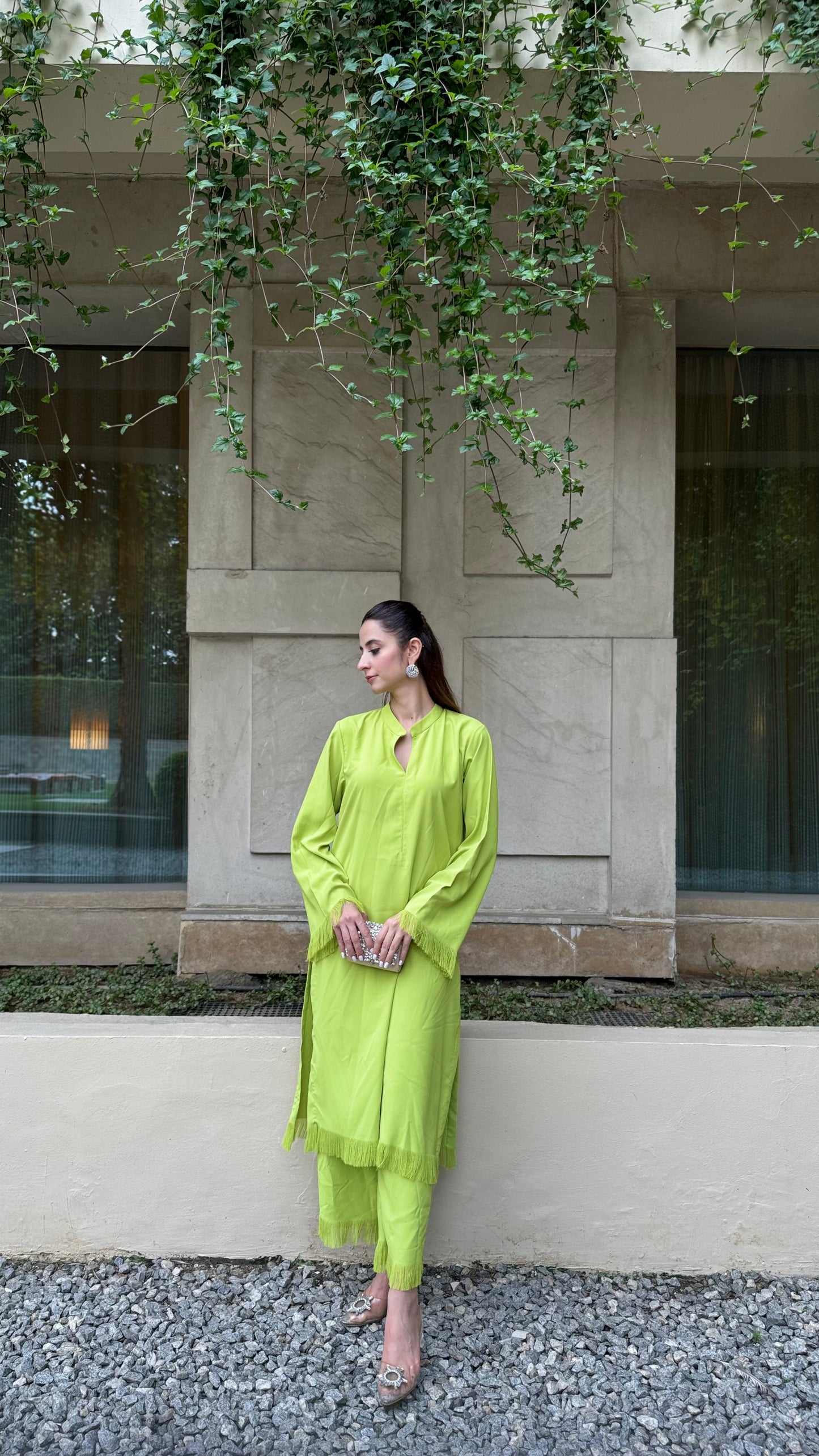 Saba- Lime Green Kurta Set