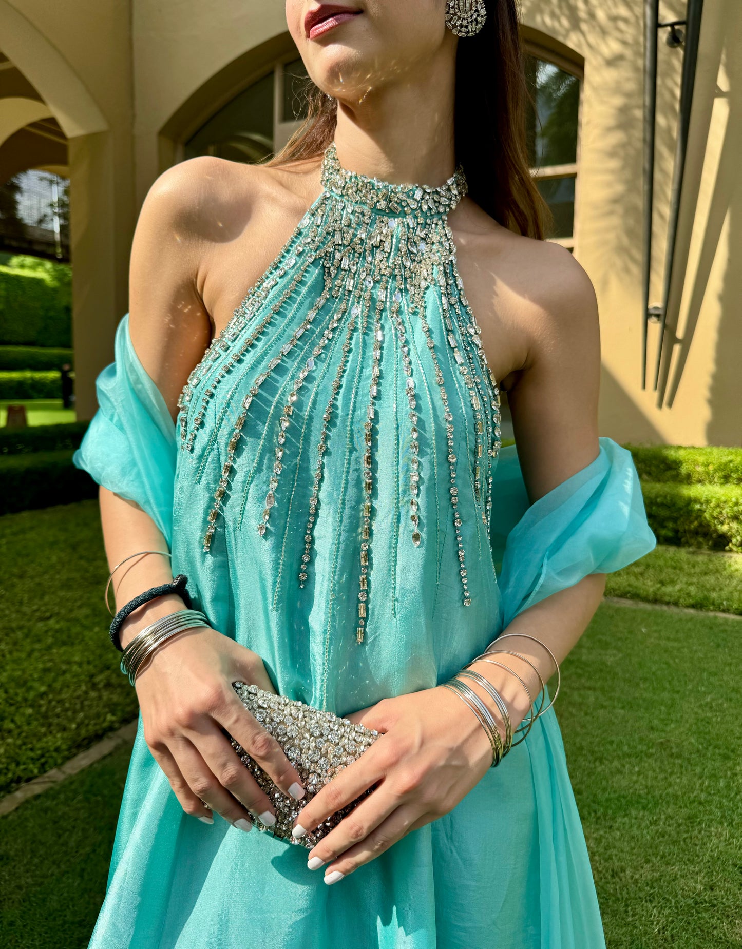 Neelam- Aqua Blue Suit set