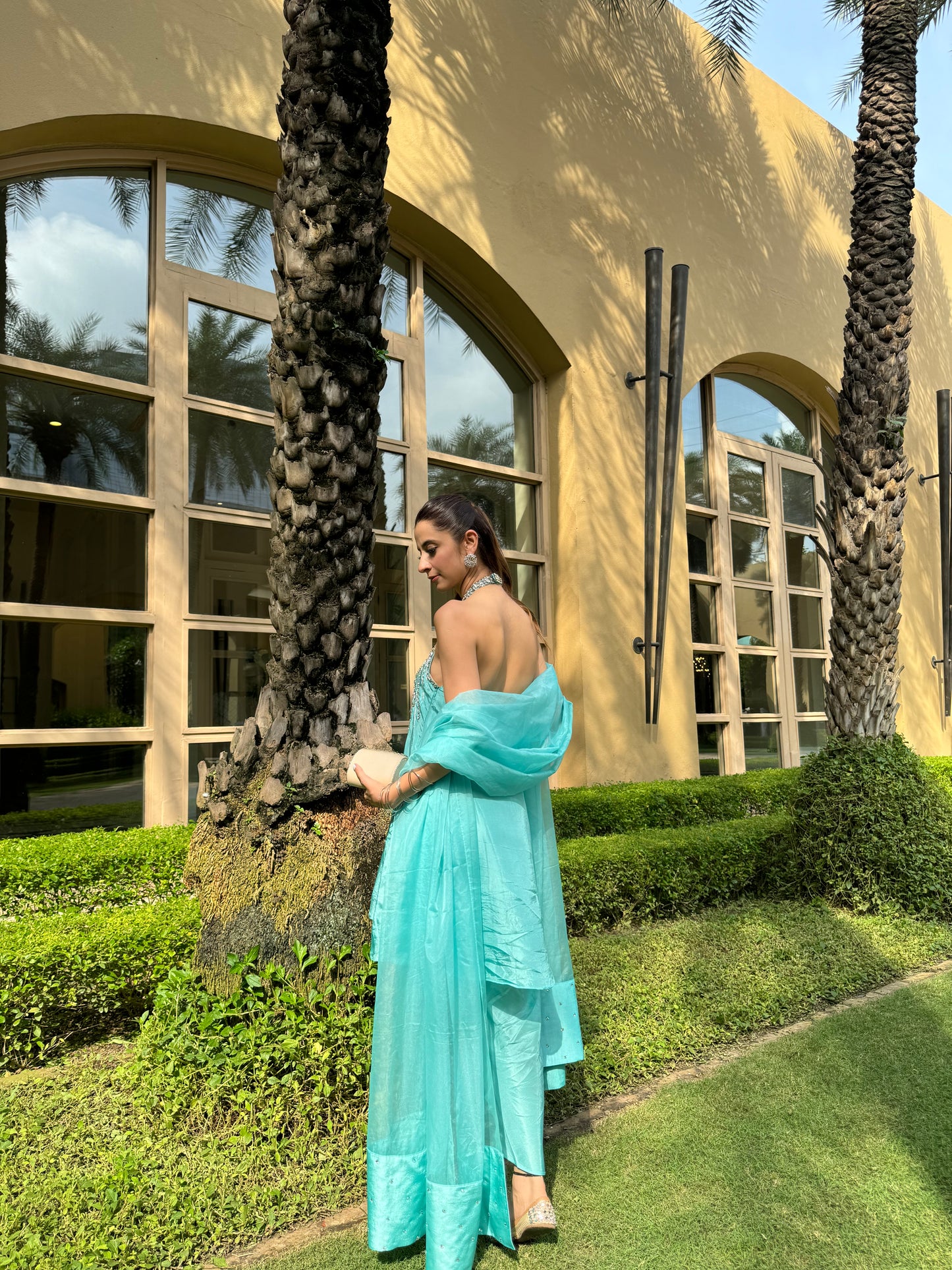 Neelam- Aqua Blue Suit set