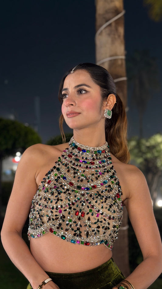 Raat-e-Jahan Velvet Lehnga set