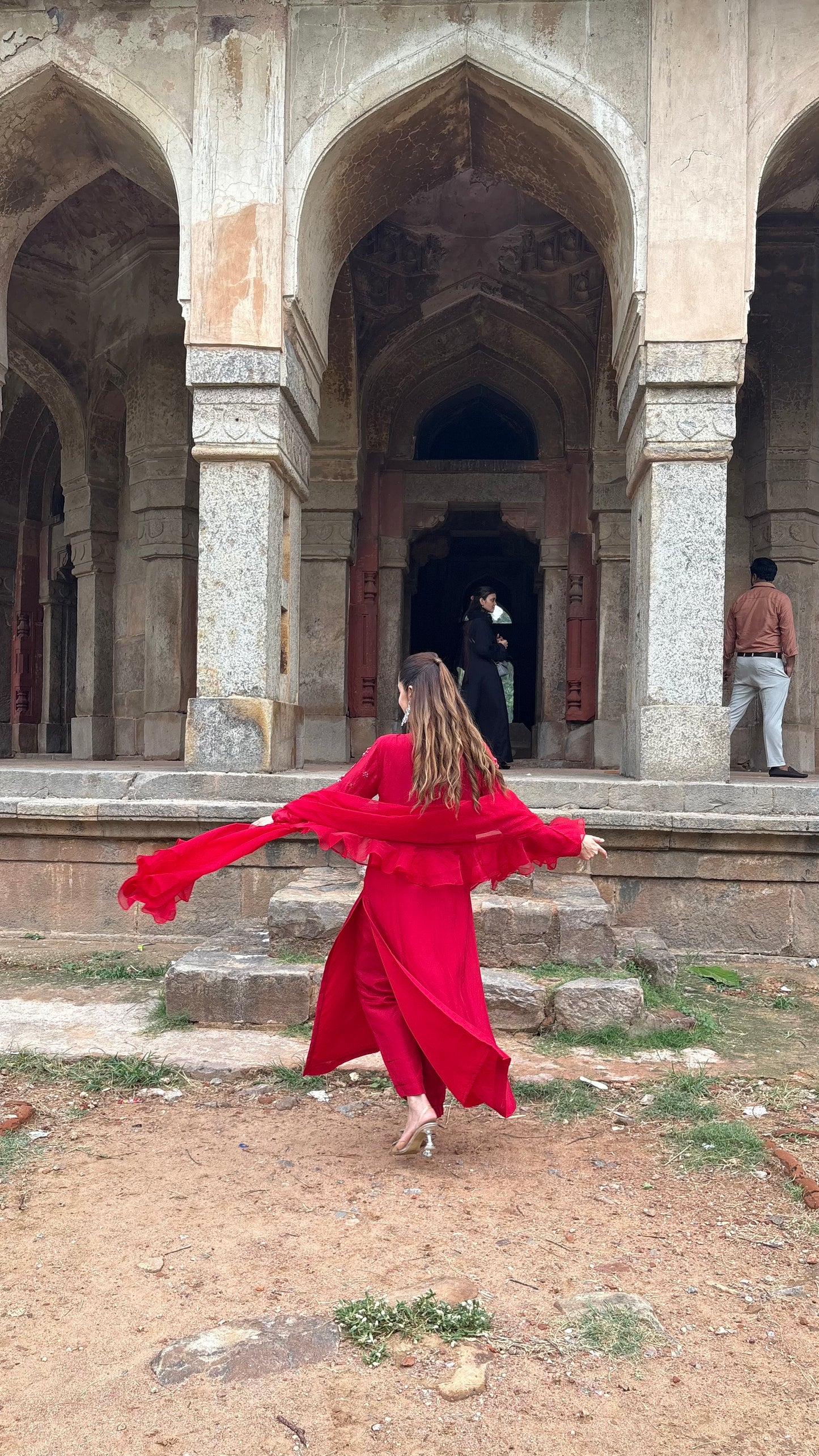 Laalima - Red Ruffle Suit Set