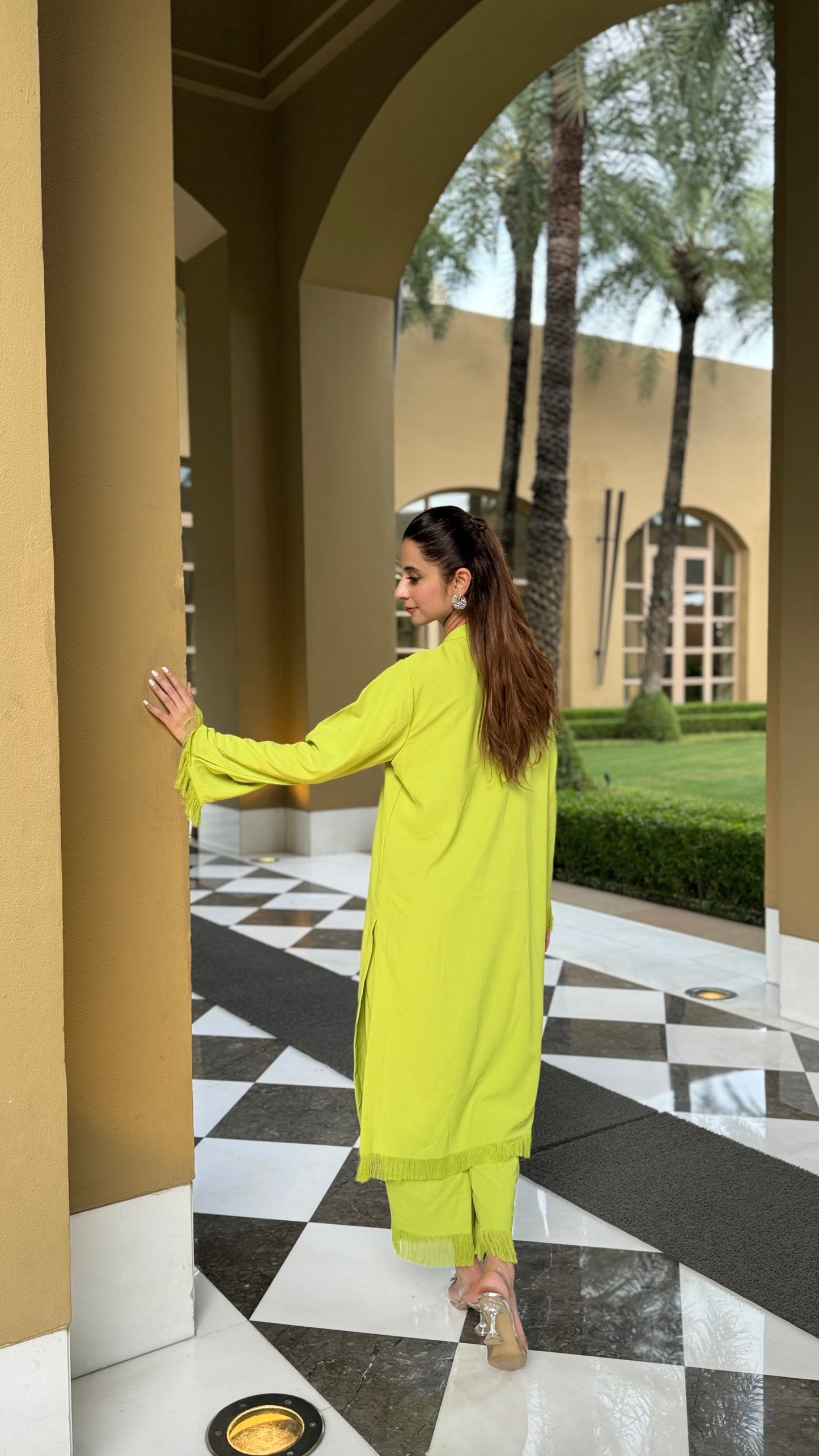Saba- Lime Green Kurta Set