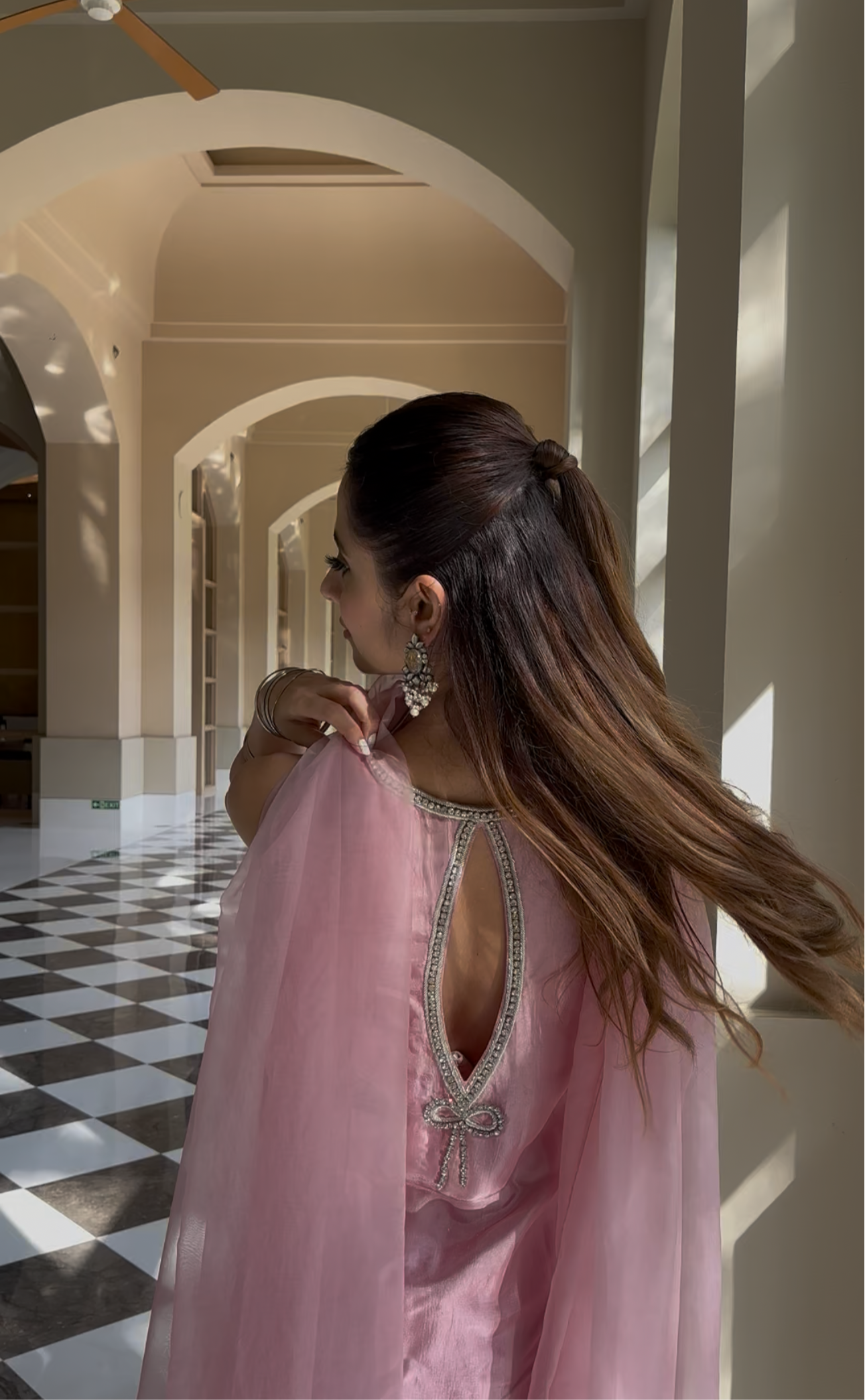 Abeer- Blush Pink Farshi Suit Set