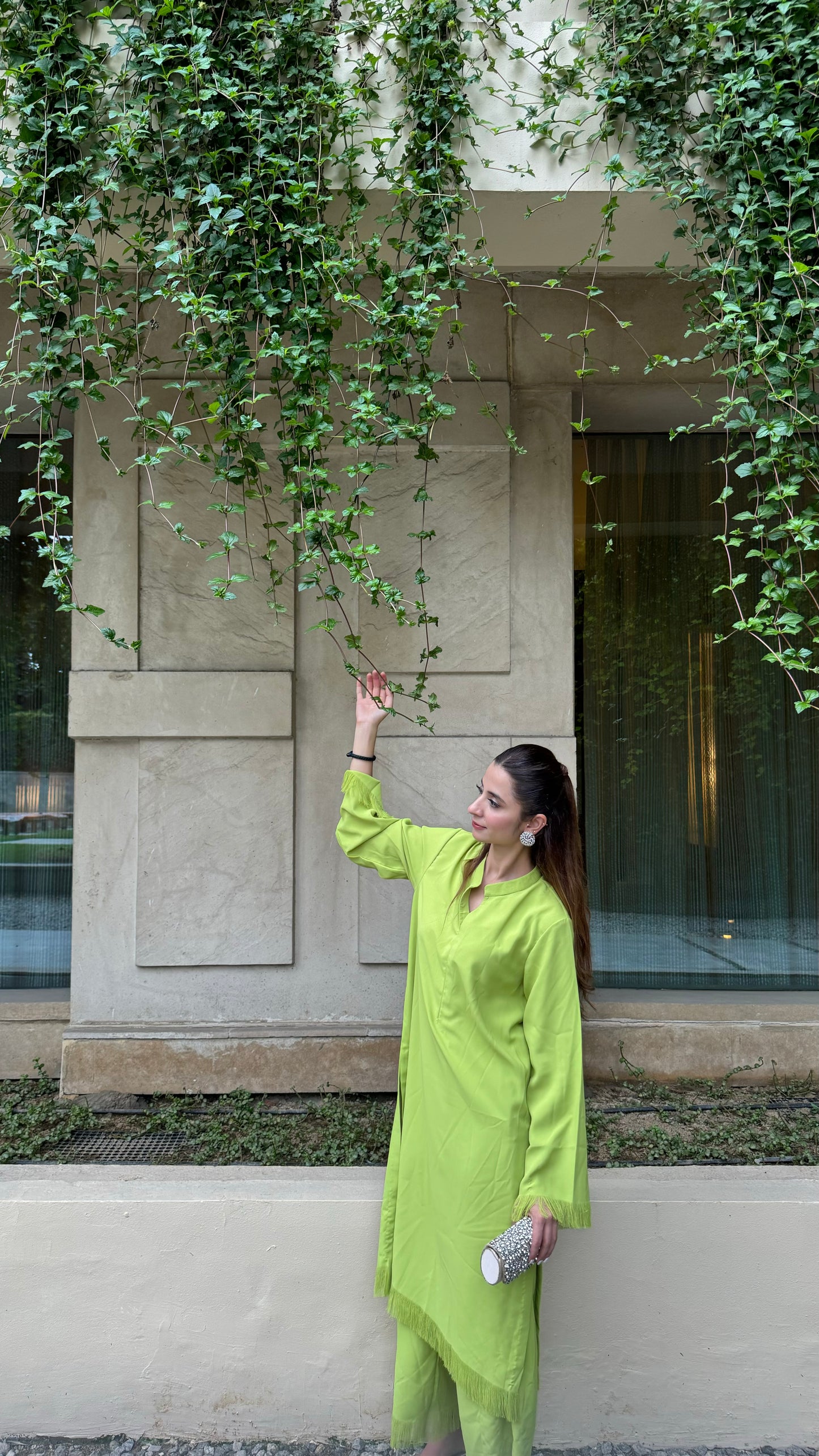 Saba- Lime Green Kurta Set