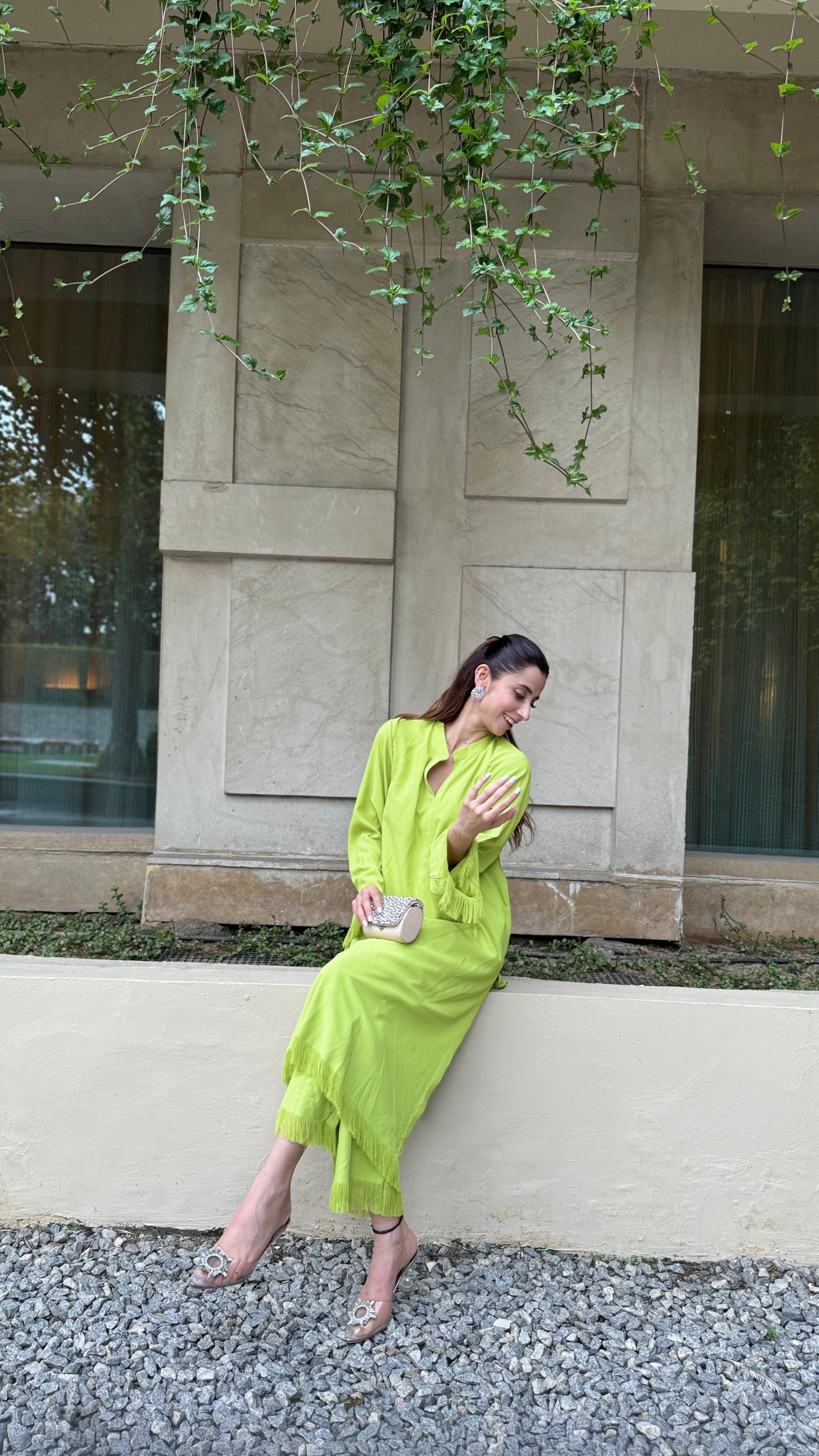 Saba- Lime Green Kurta Set