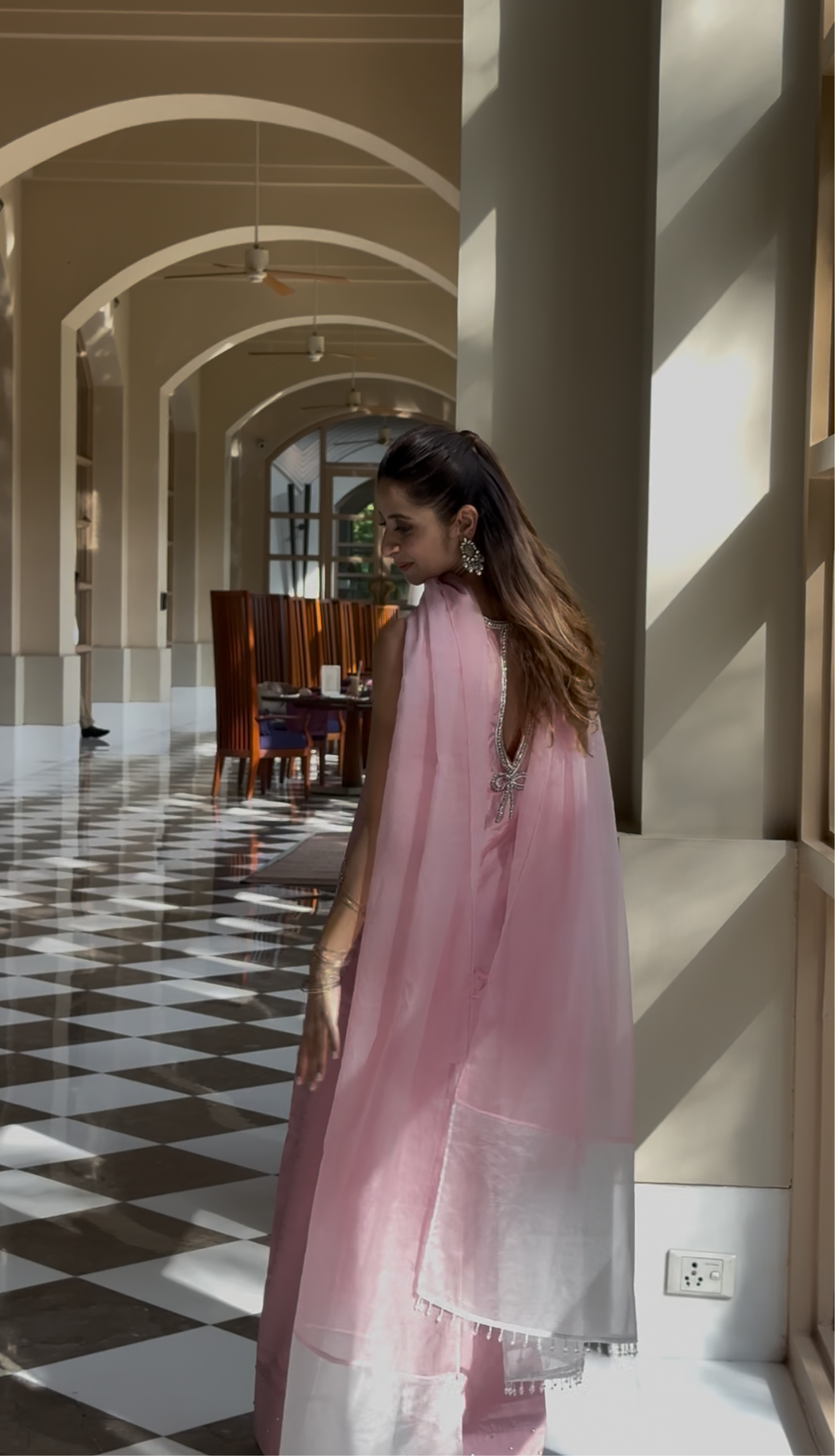 Abeer- Blush Pink Farshi Suit Set