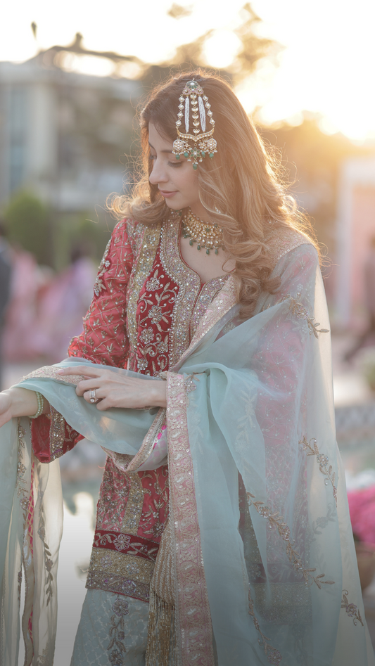 Noor e zardosi sharara set