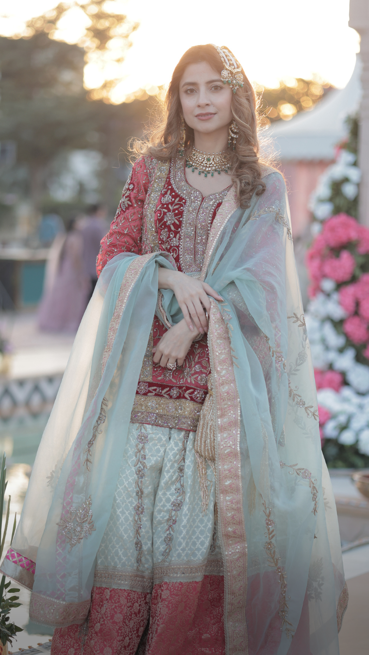 Noor e zardosi sharara set