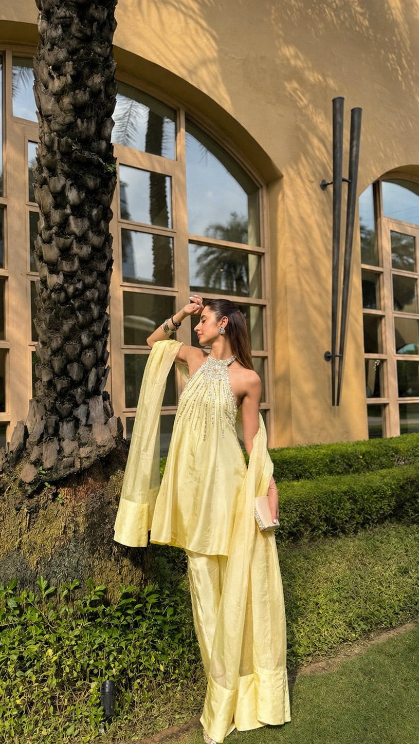 NEELAM – BUTTER YELLOW SUIT SET