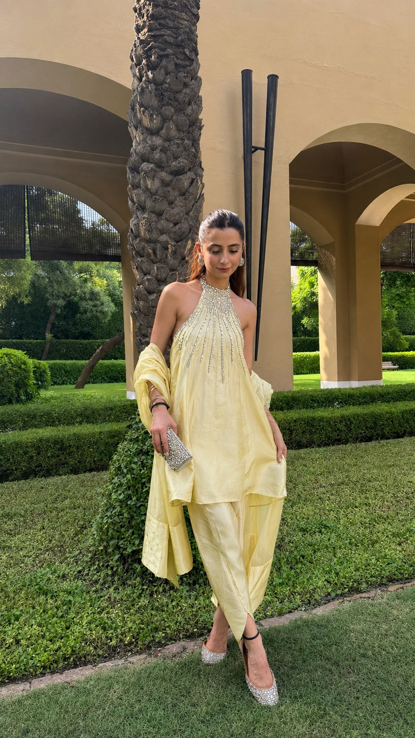 NEELAM – BUTTER YELLOW SUIT SET