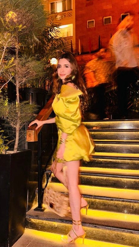 Golden Glimmer Dress