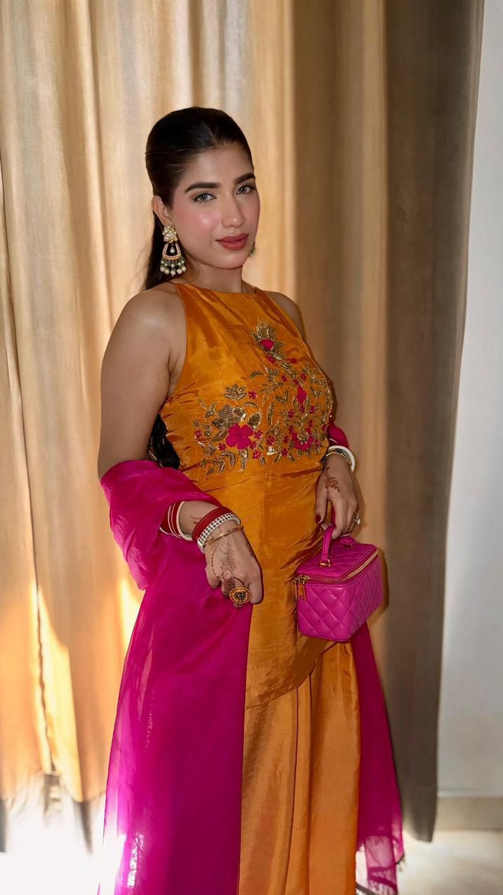 GULAAB MARIGOLD FARSHI SHARARA
