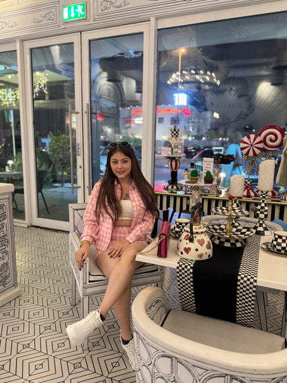 Blush Riviera Gingham Co-Ord Set