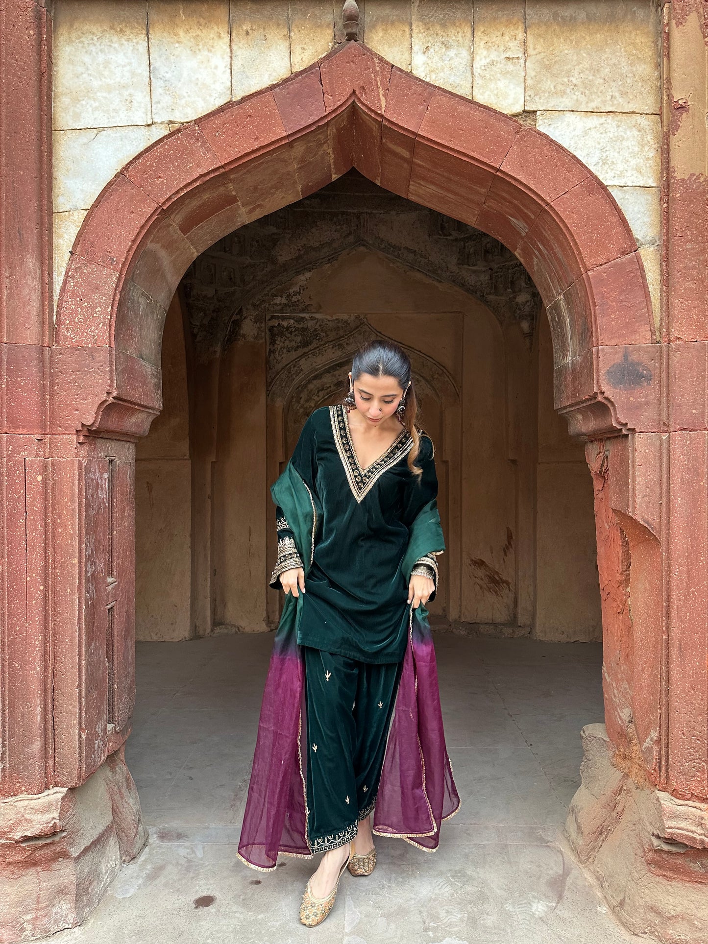 Saba Emerald Velvet suit set