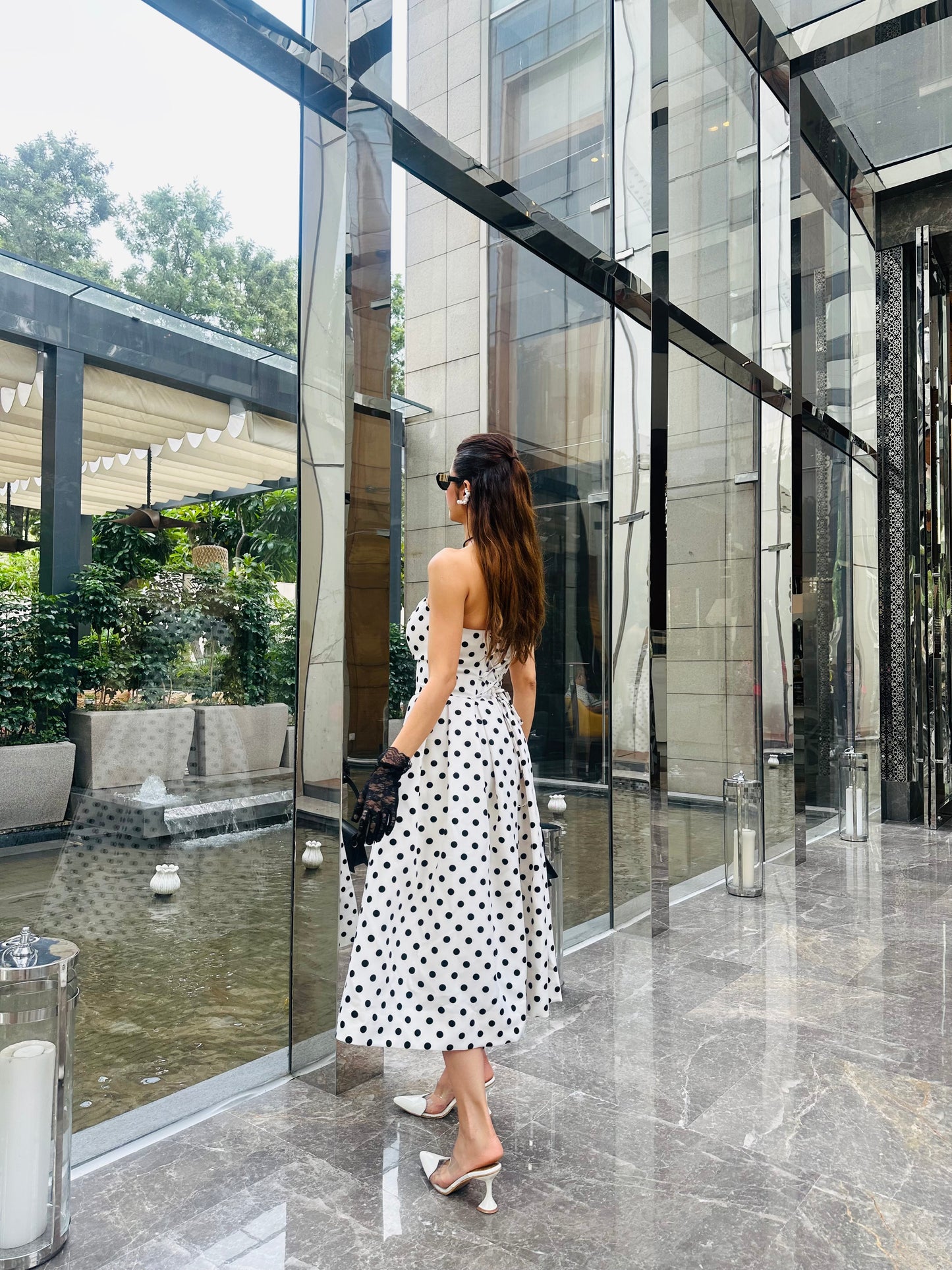 Monroe Polka Dot Midi Dress