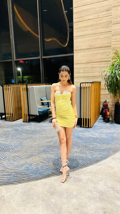 Limoncello Luxe Corset Mini Dress