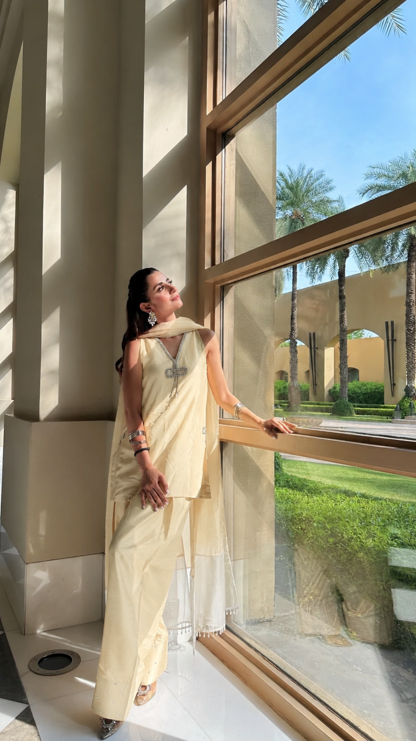 ABEER – BUTTER YELLOW FARSHI SUIT SET