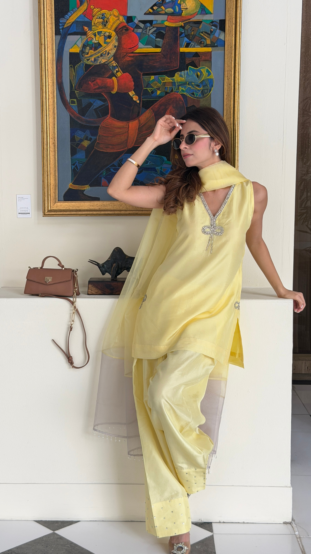 ABEER – BUTTER YELLOW FARSHI SUIT SET