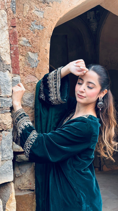 Saba Emerald Velvet suit set