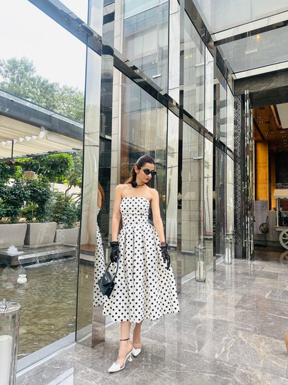 Monroe Polka Dot Midi Dress