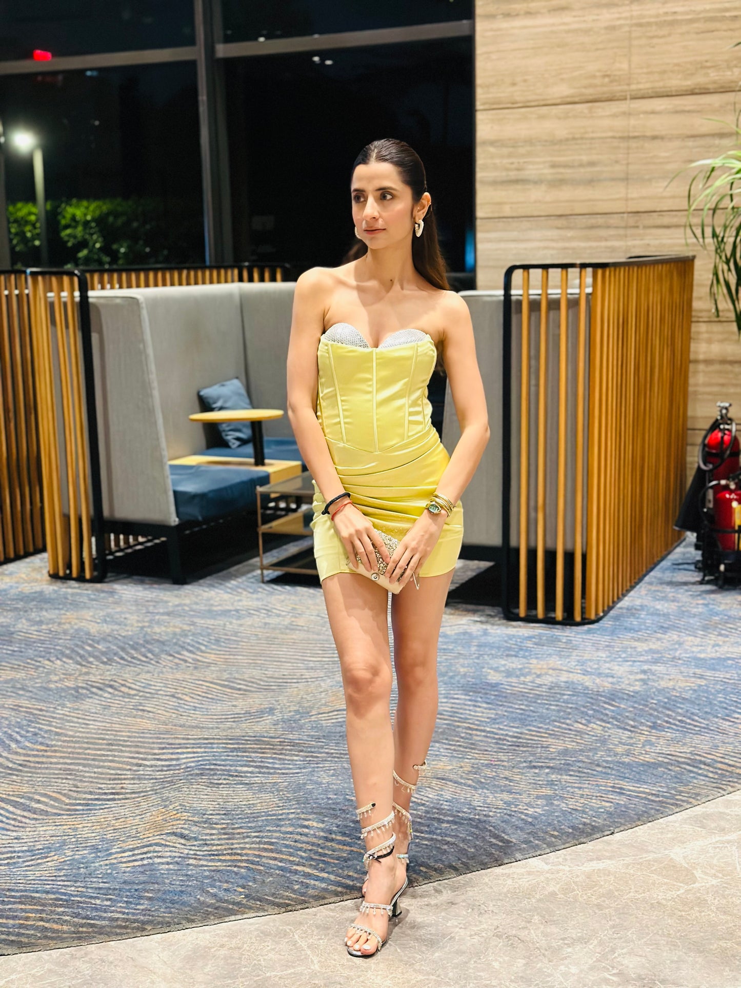 Limoncello Luxe Corset Mini Dress