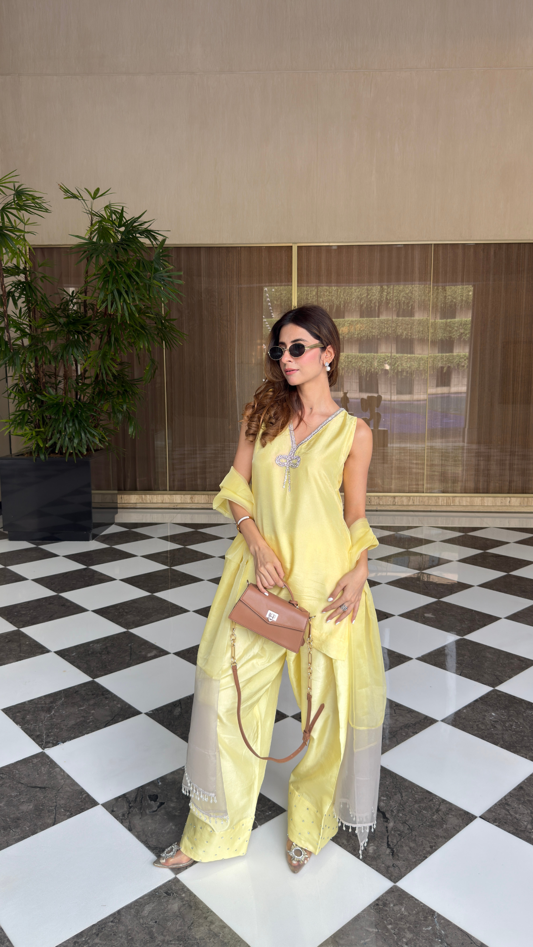ABEER – BUTTER YELLOW FARSHI SUIT SET