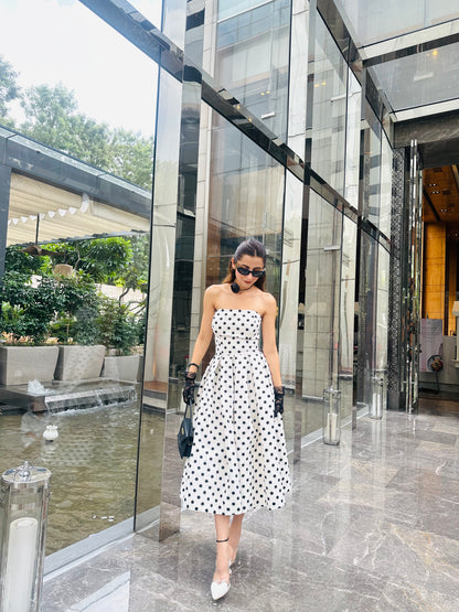 Monroe Polka Dot Midi Dress