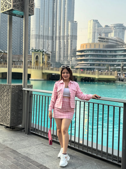 Blush Riviera Gingham Co-Ord Set