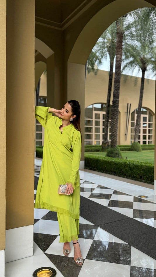 Saba- Lime Green Kurta Set