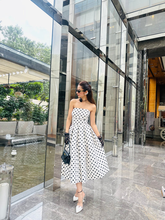 Monroe Polka Dot Midi Dress