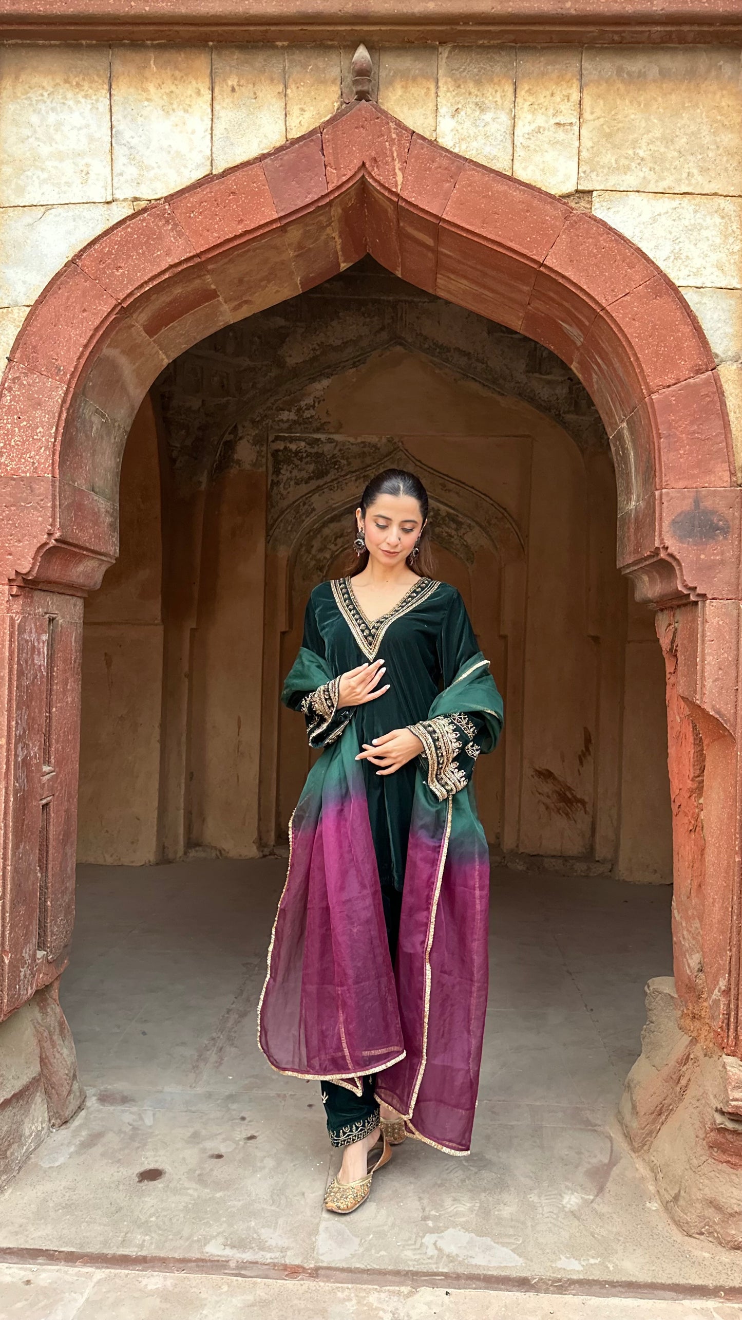 Saba Emerald Velvet suit set