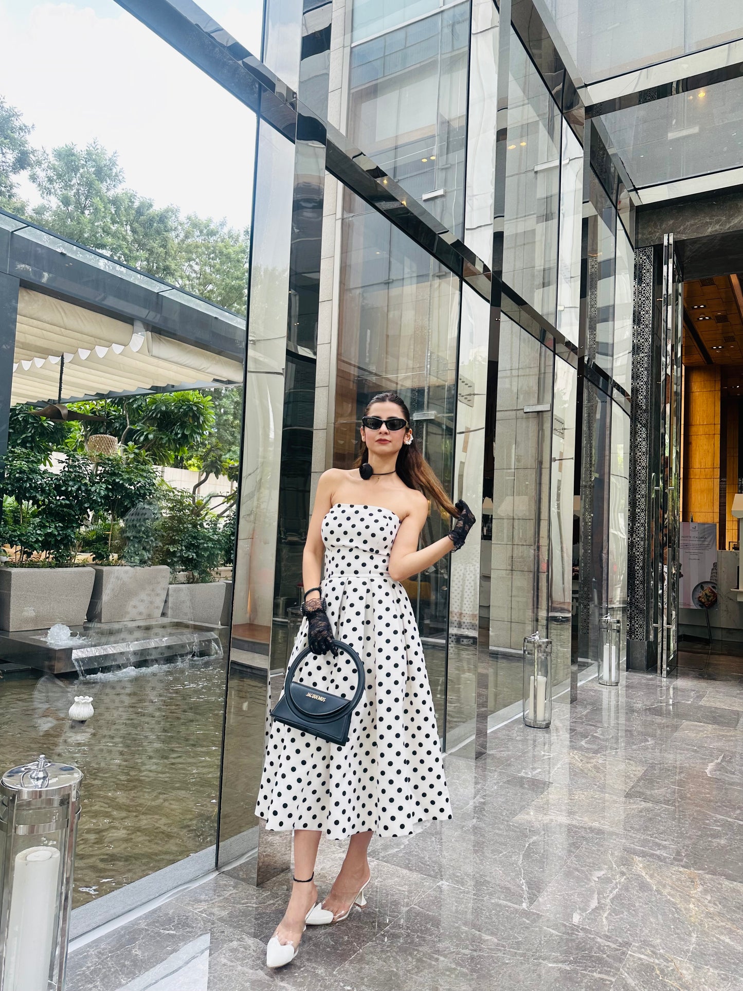 Monroe Polka Dot Midi Dress