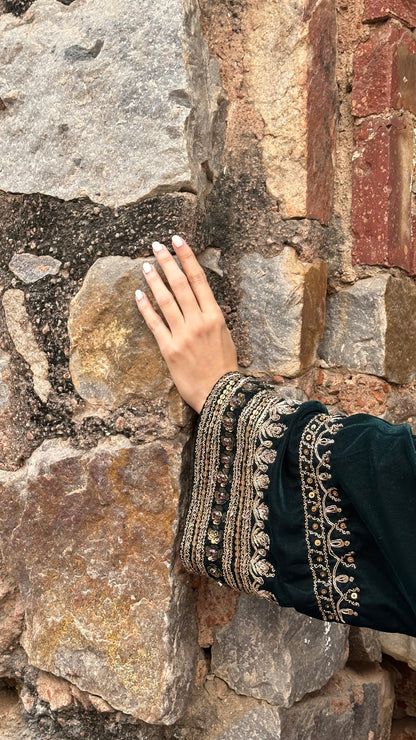 Saba Emerald Velvet suit set