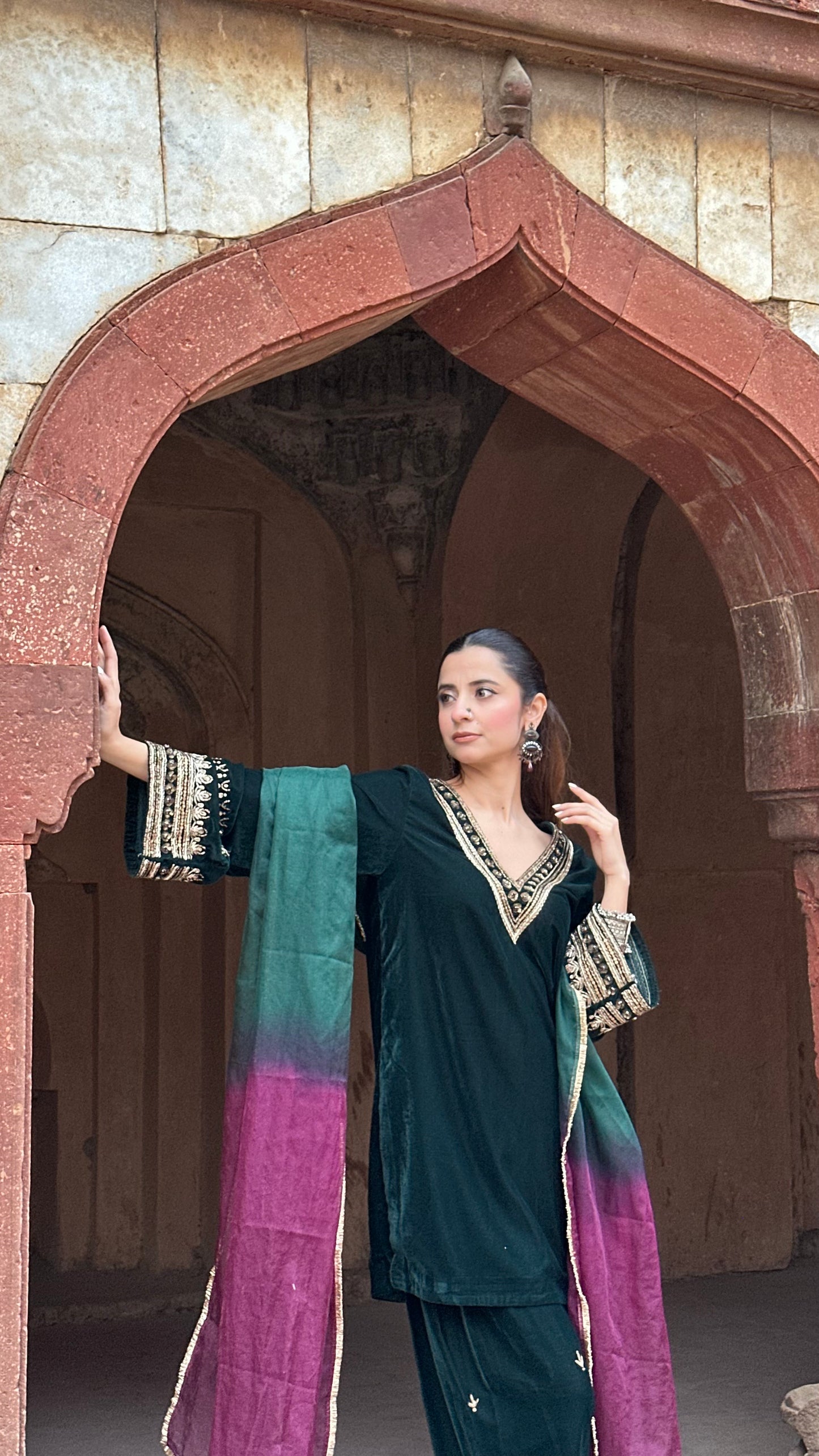 Saba Emerald Velvet suit set