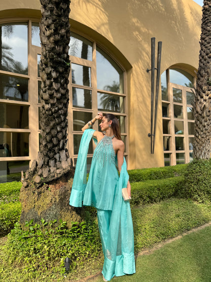 Neelam- Aqua Blue Suit set