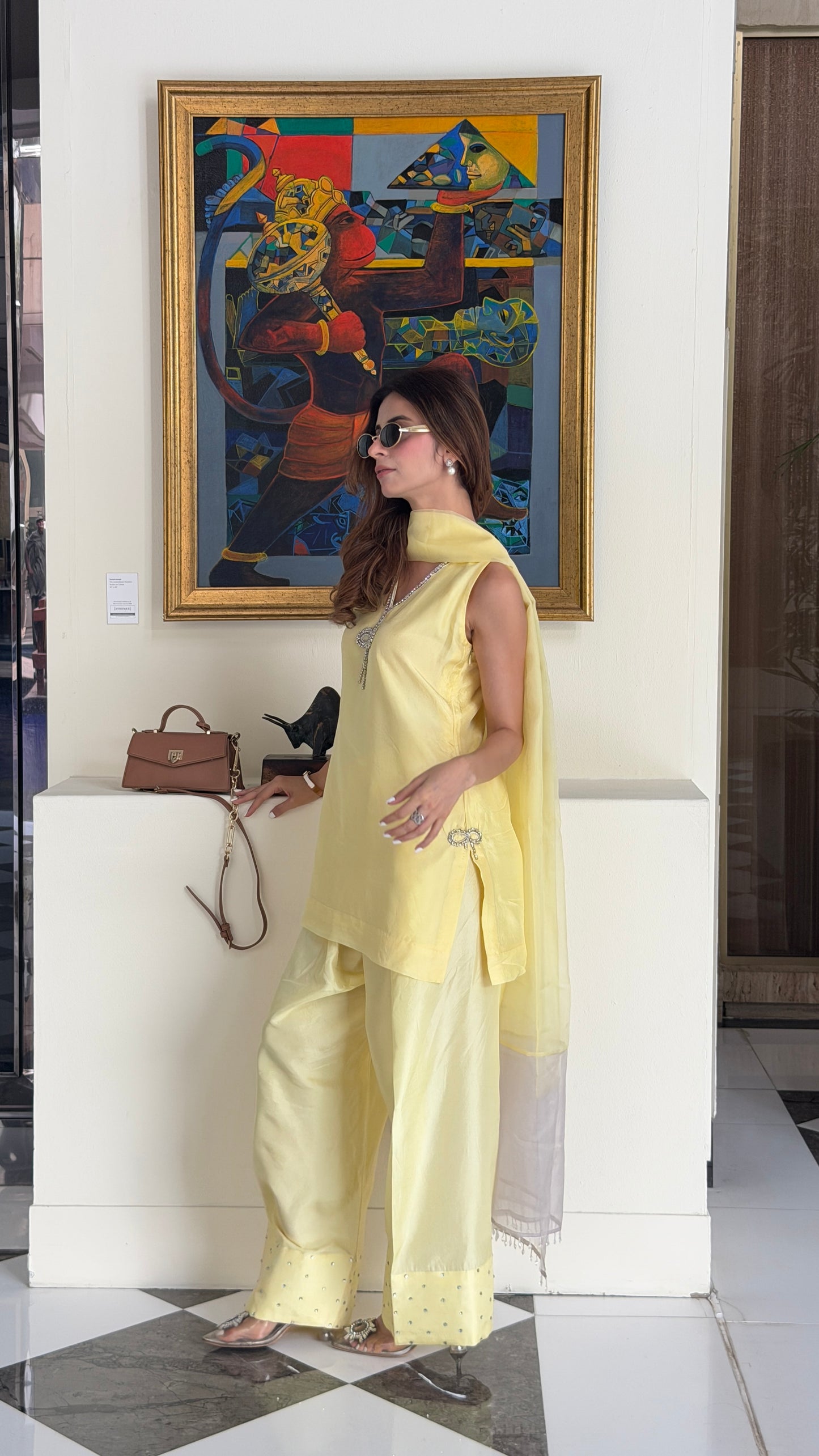 ABEER – BUTTER YELLOW FARSHI SUIT SET