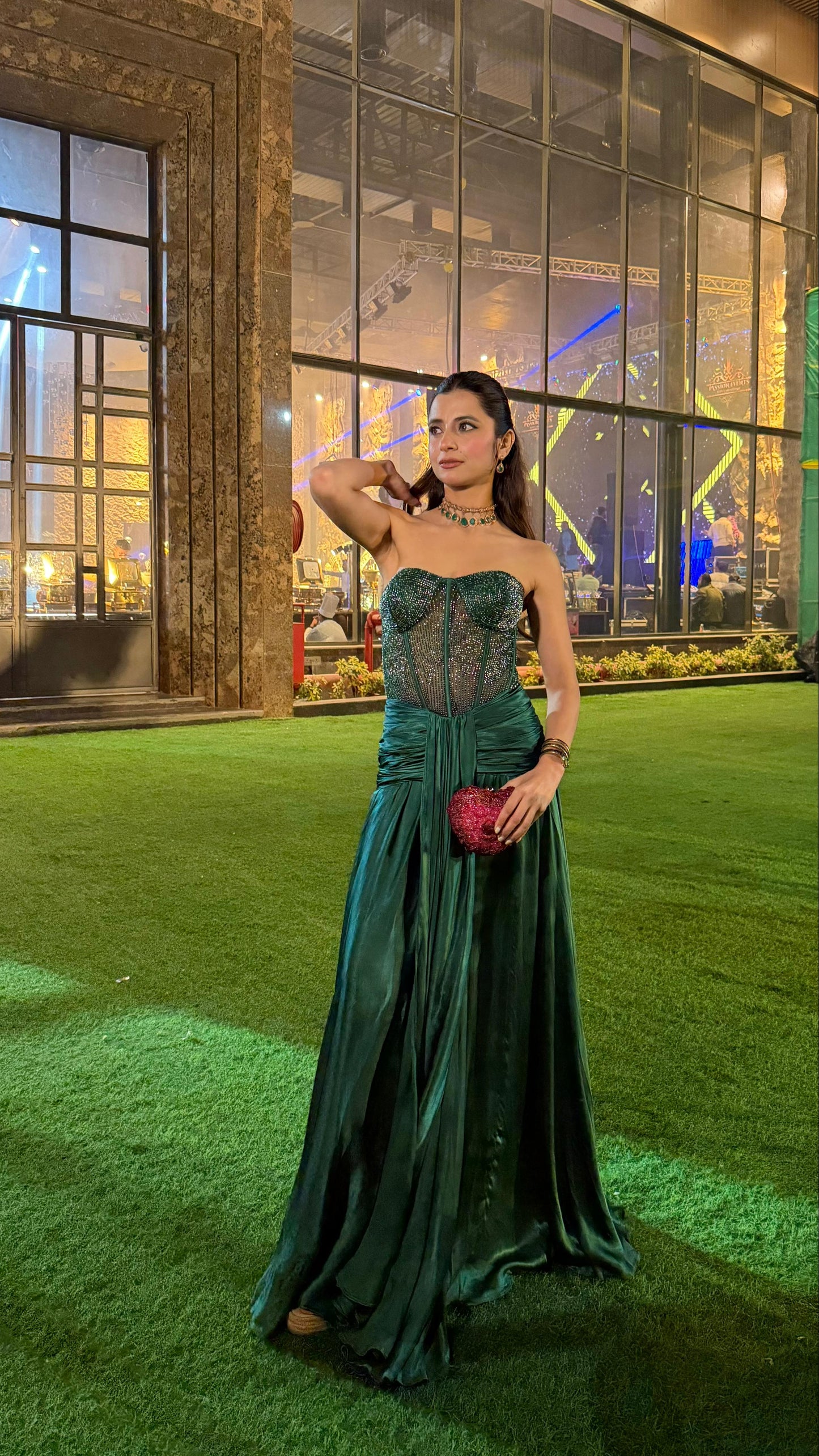 Luméa Emerald Corset Gown