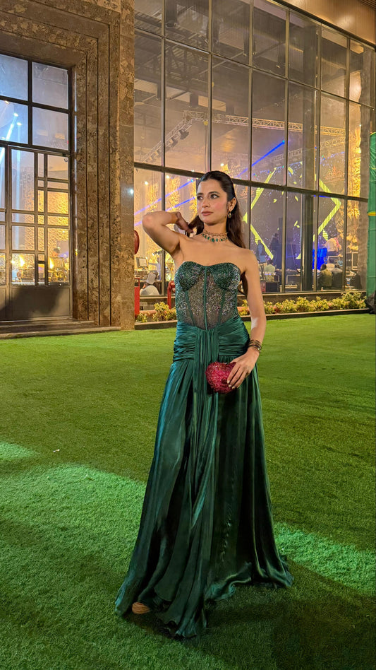 Luméa Emerald Corset Gown