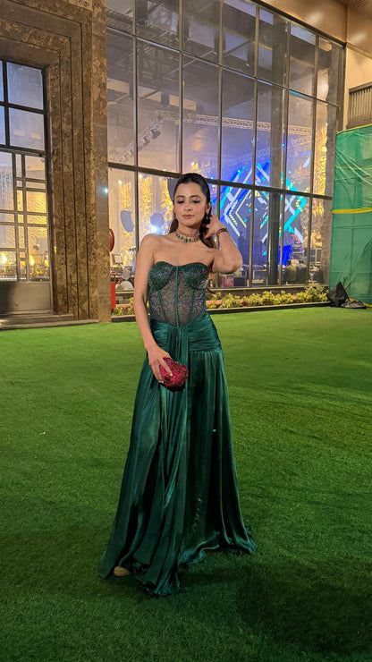Luméa Emerald Corset Gown