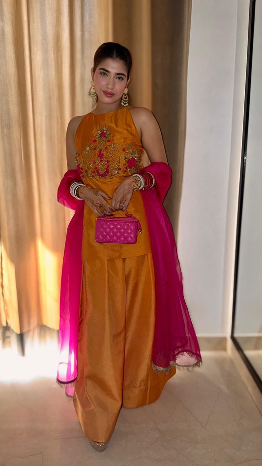 GULAAB MARIGOLD FARSHI SHARARA