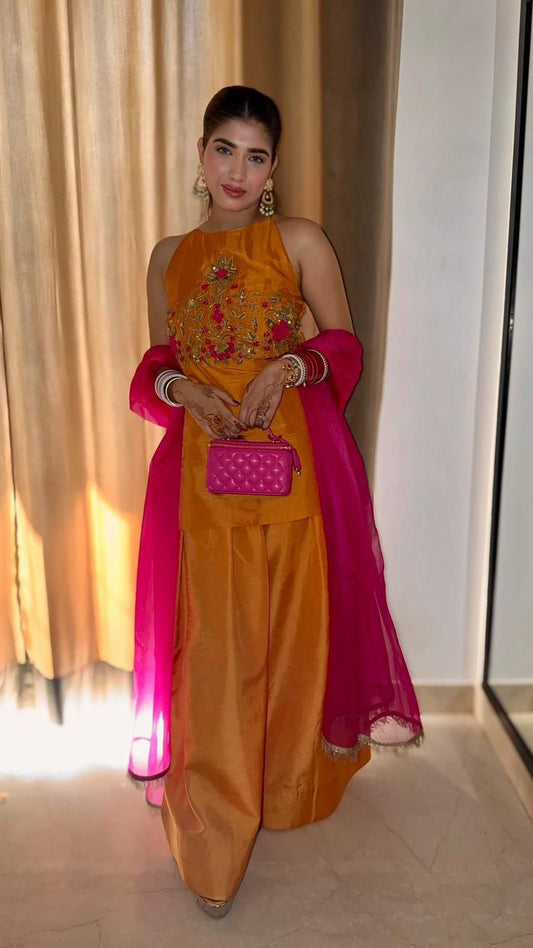 GULAAB MARIGOLD FARSHI SHARARA