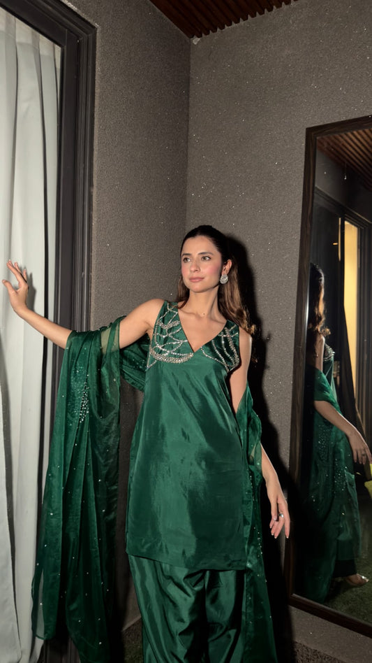 ZAMIN - EMERALD GREEN SUIT SET