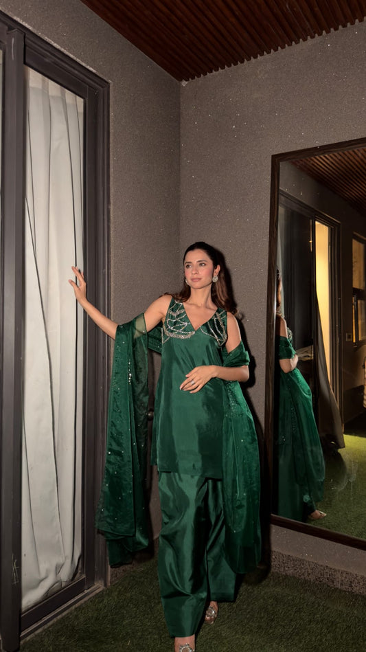 ZAMIN - EMERALD GREEN SUIT SET