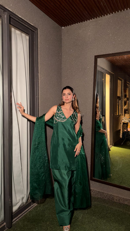 ZAMIN - EMERALD GREEN SUIT SET